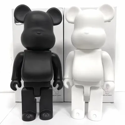 50cm Plastic Bear Statue DIY Paint Cartoon Savings Tank Living Room Home Decoration Cafe Mall Large