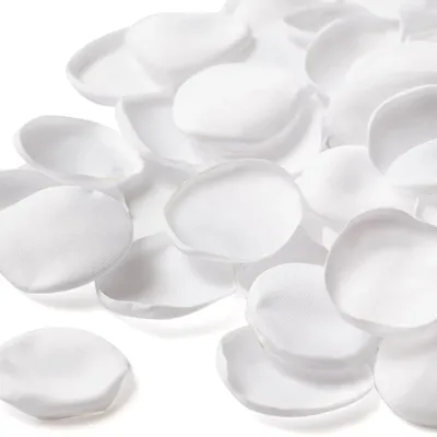 100pcs/bag White Silk Satin Rose Petals Handmade Artifical Flowers Valentine's Birthday Party Decoration for Wedding Accessories