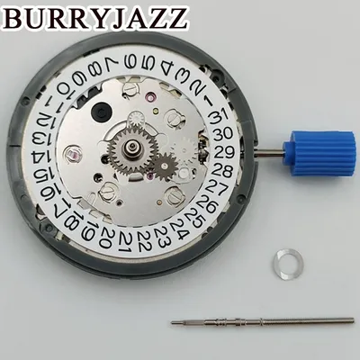 NH34 Movement High Accuracy Mechanical White Date 24 Jewels Automatic Movement Fit 3/3.8 o'clock