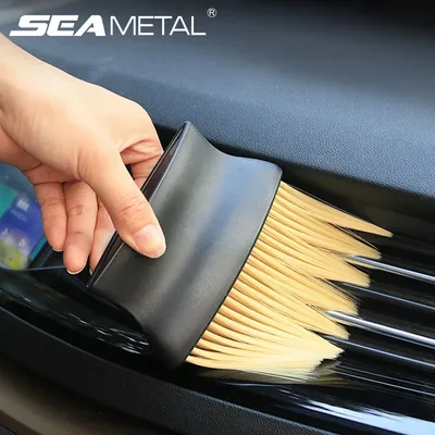 Soft Hair Car Air Conditioner Cleaning Brush Repeatable Car Detailing Air Outlet Vent Brushes Dust
