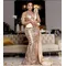 Arabic Aso Ebi Champagne Mermaid Prom Dress Sequins Evening Formal Party Second Reception Engagement Bridesmaid Gowns customized