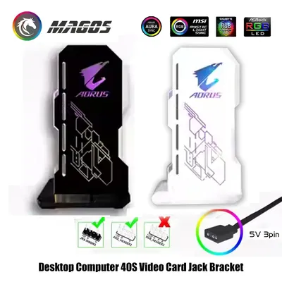 4090 GPU Holder Jack Support 40 Series VGA Bracket RGB Flow MSI AORUS ROG TUF Belief Anime