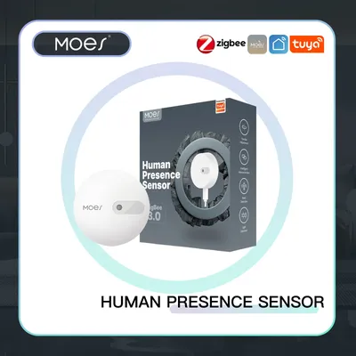 MOES ZigBee Human Presence Sensor Detector Radar Wave Detection Sensor for Home Security Tuya Smart