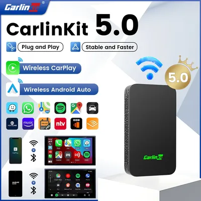 2025 CarlinKit 5.0 2Air Wireless Android Auto Box Portable CarPlay Wireless Dongle For Car Radio