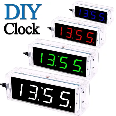 DIY Digital Clock Kit Display Date Week Temperature Alarm DS1302 Soldering Project Learning Practice