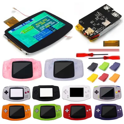 Hispeedido V5 GBA Laminated IPS LCD KIT W/ 1800mAh Built-in Lithium Battery Drop In 720X480