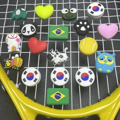 5/10 Pcs/Lot Tennis Vibration Dampeners Heart Shape Tennis Racket Anti Vibration Animal Tennis