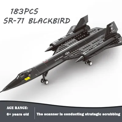 183pcs US Air Force SR-71 New Blackbird Reconnaissance Airplane Model Alloy Fighter Assembling