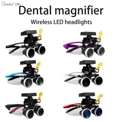 Dental Loupes Dental Magnifier Dental Lab Medical Loupes Magnification Binocular 2.5/3.5x Headlight