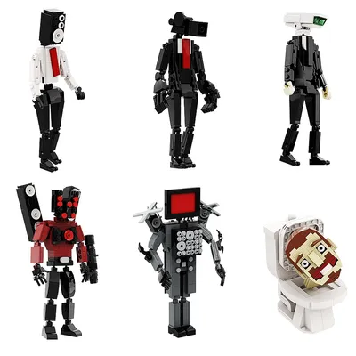 Gobricks MOC Skibidi Toilet Man Monitor Building Blocks Speakerman The Audio and Camera Man ski video eyelet camera man Toys