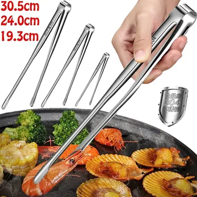 Stainless Steel Barbecue Clip 304 Food Grade Multipurpose Barbecue Grill Tongs Grippers for Picnic