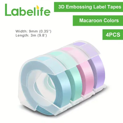 Compatible for Dymo Omega Embossing Tape Plastic 3D Label Tape Dymo Junior S0717930 S0717900 1540