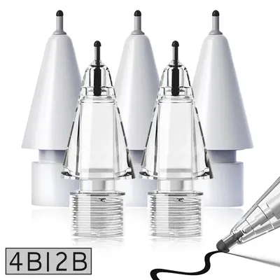 4X Replaceable Pencil Tips for Apple Pencil 1 2 Gen Soft Silicone Protective Cap Touch Screen Stylus