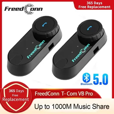 Freedconn T Com VB Motorcycle Helmet Headset Bluetooth Stereo Intercom Call Wireless Communication