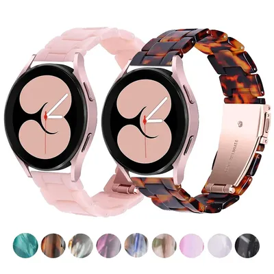 20mm 22mm Resin Strap for samsung galaxy watch 3 46mm active 2 40 44mm strap Gear S3 42mm band