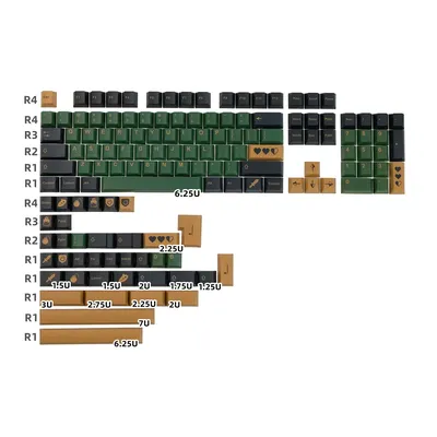 GMK Clone Hero Keycap Cherry Profile 142 Keys ISO Enter ANSI Layout 1.25U 1.5U 1.75U 2U 2.25U Shift