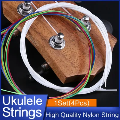 Ukulele Strings Nylon Hawaii Four Strings Guitar Ukulele 1st-4th Strings 4 Pcs/Set Stonego Musical