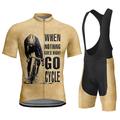 21Grams Homme Maillot et Cuissard Avec Bretelles Velo Cyclisme Manche Courte VTT Vélo tout terrain Vélo Route Rouge Bleu Marron Graphic Vélo Séchage rapide Evacuation de l'humidité Spandex Des sports