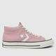 Converse star player 76 mid trainers in pale pink
