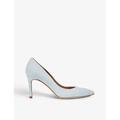 Floret Pointed-toe Stiletto-heel Suede Court Shoes - White - L.K.Bennett Heels