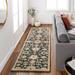 Hazen 8' Square Traditional Wool Navy/Brown/Dusty Sage/Light Beige/Medium Gray/Dark Red/Peach Area Rug - Hauteloom