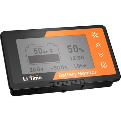 LiTime Batteriemonitor mit Shunt, 500A 8V-120V Batteriemonitor für RV Motorrad Golf Cart Solarpanel