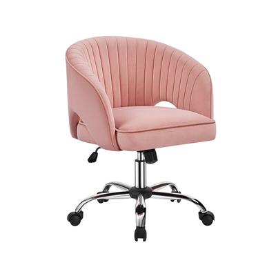 Yaheetech - Bürostuhl mit Samtbezug, Ergonomischer Schreibtischstuhl mit Armlehnen, Drehstuhl mit Image