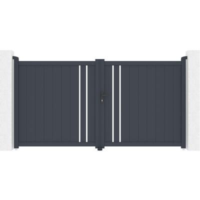 Doppelflügeltor aus aluminium 3m GIONA 300 x 160 cm Image