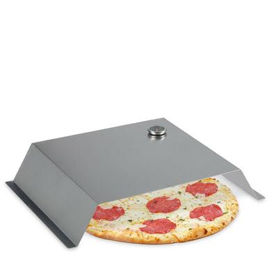 Bbq Pizzaaufsatz, mit Thermometer, Pizzahaube Edelstahl, hbt: 10 x 55,5 x 40 cm, Pizza