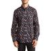 Long Sleeve Floral Print Poplin Dress Shirt