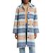 Plaid Raglan Sleeve Coat