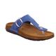 Zehentrenner ROHDE "Rodigo-D" Gr. 39, blau (kobaltblau) Damen Schuhe Strandaccessoires Keilabsatz, Sommerschuh, Schlappen mit Schnallenverschluss