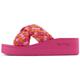 Pantolette FLIP FLOP "wedgy*cross" Gr. 39, pink (pink, orange) Damen Schuhe Pantoletten