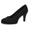 Pumps TAMARIS, Damen, Gr. 39, schwarz, Textil, unifarben, Veloursleder, klassisch, Schuhe, Abendschuh, Festtagsschuh, mit bezogenem Trichterabsatz, schmale Form