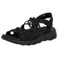 Sandale RIEKER EVOLUTION Gr. 40, schwarz Damen Schuhe Sandalen Sommerschuh, Sandalette, mit Stretchriemchen und Klettverschluss