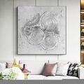 Oil painting hand painted Boho Wall Art Gold Circle Painting On Canvas Silver Abstract Painting Original Gold Leaf Texture Art Painting Large Wall Art painting for Living Room Artwork