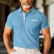 Men's Polo Shirt Golf Shirt Casual Sports Lapel Short Sleeve Fashion Basic Color Block Patchwork Front Pocket Summer Regular Fit White Burgundy Navy Blue Sky Blue Grey Polo Shirt
