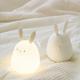 Cute Bunny Night Light Rabbit Silicone Lamp for Kids Decorative Table Lamp Table Lights for Desk Kids Night Light Desk Night Lamp Cartoon Bedside Lamp Cartoon Night Lamp Chargeable