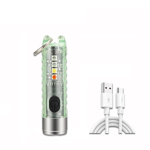 Mini-Taschenlampe für Schlüsselanhänger, wiederaufladbare Lampe, superhelle Taschenlampe mit Magnet, Camping-UV-Licht, leistungsstarke tragbare Beleuchtung Image