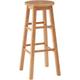 Tabouret de bar en bois d'hévéa tropical naturel - Dripex