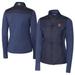 Women's Cutter & Buck Navy Syracuse Orange Vault DryTec Stealth Hybrid Quilted Full-Zip Windbreaker Jacket