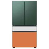 Samsung Bespoke 4-Door French Door Refrigerator (23 cu. ft.) w/ Beverage Center™ in Black/Green/Orange | 70 H x 35.75 W x 28.75 D in | Wayfair