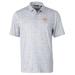 Men's Cutter & Buck Gray Texas Longhorns Pike Constellation Print Stretch DryTec Polo