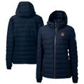 Women's Cutter & Buck Navy Syracuse Orange Vault Mission Ridge Repreve Eco Insulated Long Puffer Jacket