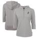 Women's Cutter & Buck Gray ETSU Buccaneers Vault DryTec Virtue Eco Pique Recycled 3/4-Sleeve Half-Zip Pullover Hoodie