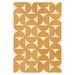 120 x 96 x 0.3 in Area Rug - Corrigan Studio® Markeil Gold & Ivory Geometric Washable Rug, Polyester | 120 H x 96 W x 0.3 D in | Wayfair