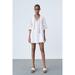 Zara Dresses | Nwt Zara Openwork Embroidered Dress | Color: White | Size: M