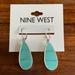 Nine West Jewelry | Nwt Nine West Silver Tone Green Stone Earrings | Color: Green/Silver | Size: Os