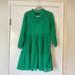 J. Crew Dresses | J. Crew Tiered Lined Popover Dress In Embroidered Eyelet, Green, Xs | Color: Green | Size: Xs