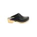 Swedish Hasbeens Mule/Clog: Black Shoes - Women's Size 39